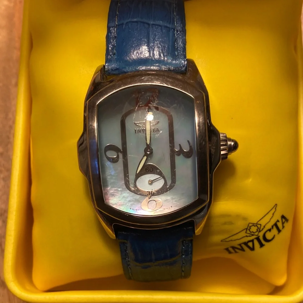 Invicta Lupah Blue Strap Silver Dial Watch - Picture 2 of 7